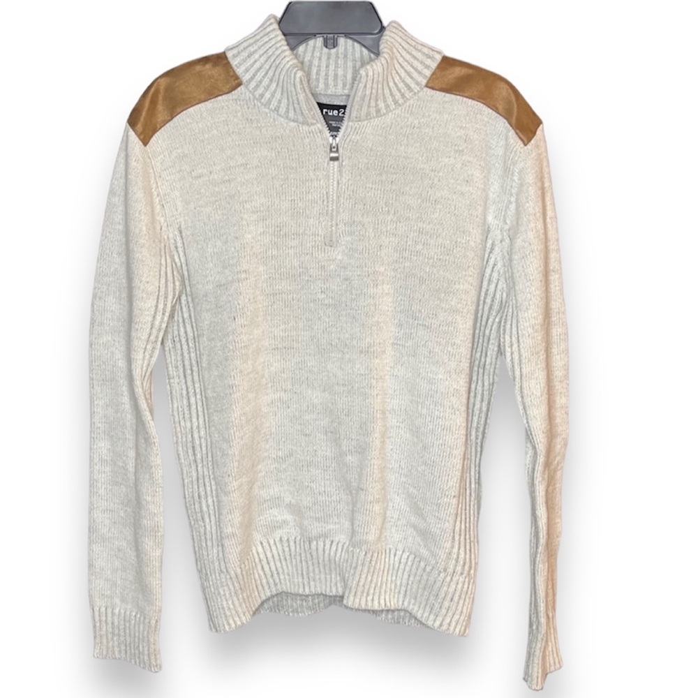 Rue 21 Cream & Brown Sweater